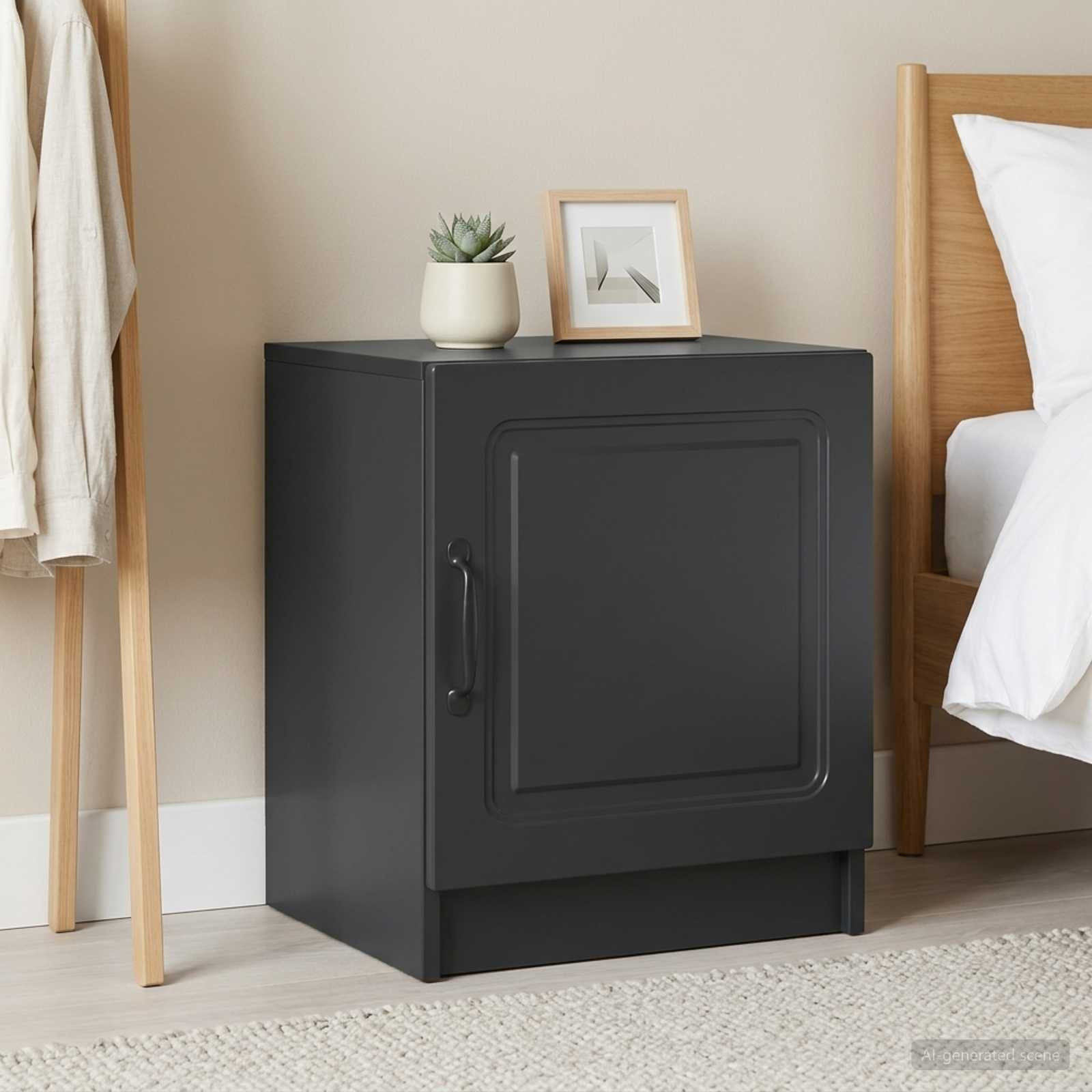 vidaXL Nachttisch 2 pcs Schwarz 43 x 34,5 x 47 cm Holzwerkstoff