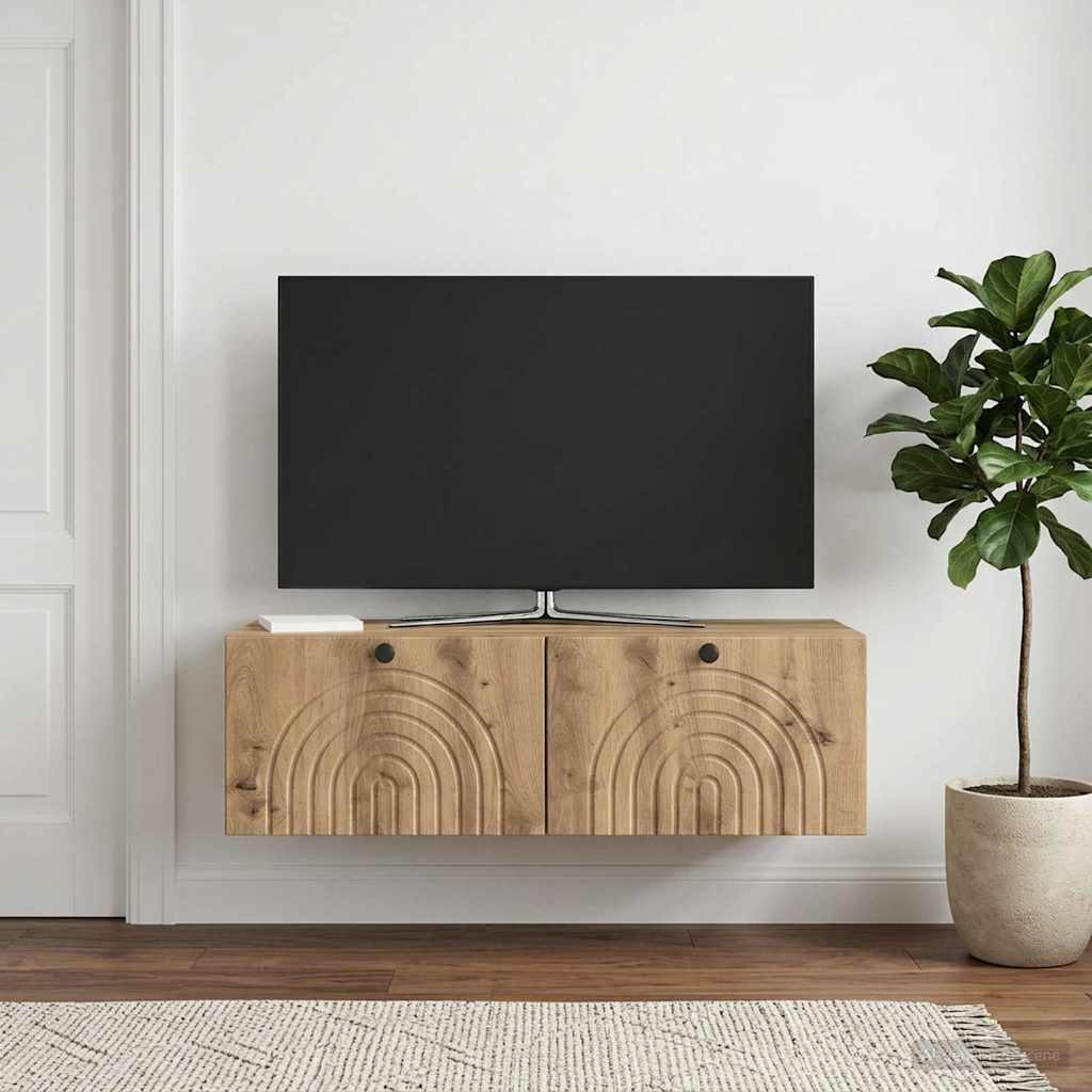 vidaXL Wandmontierter TV-Schrank 99 x 41 x 30 cm Artisan-Eiche