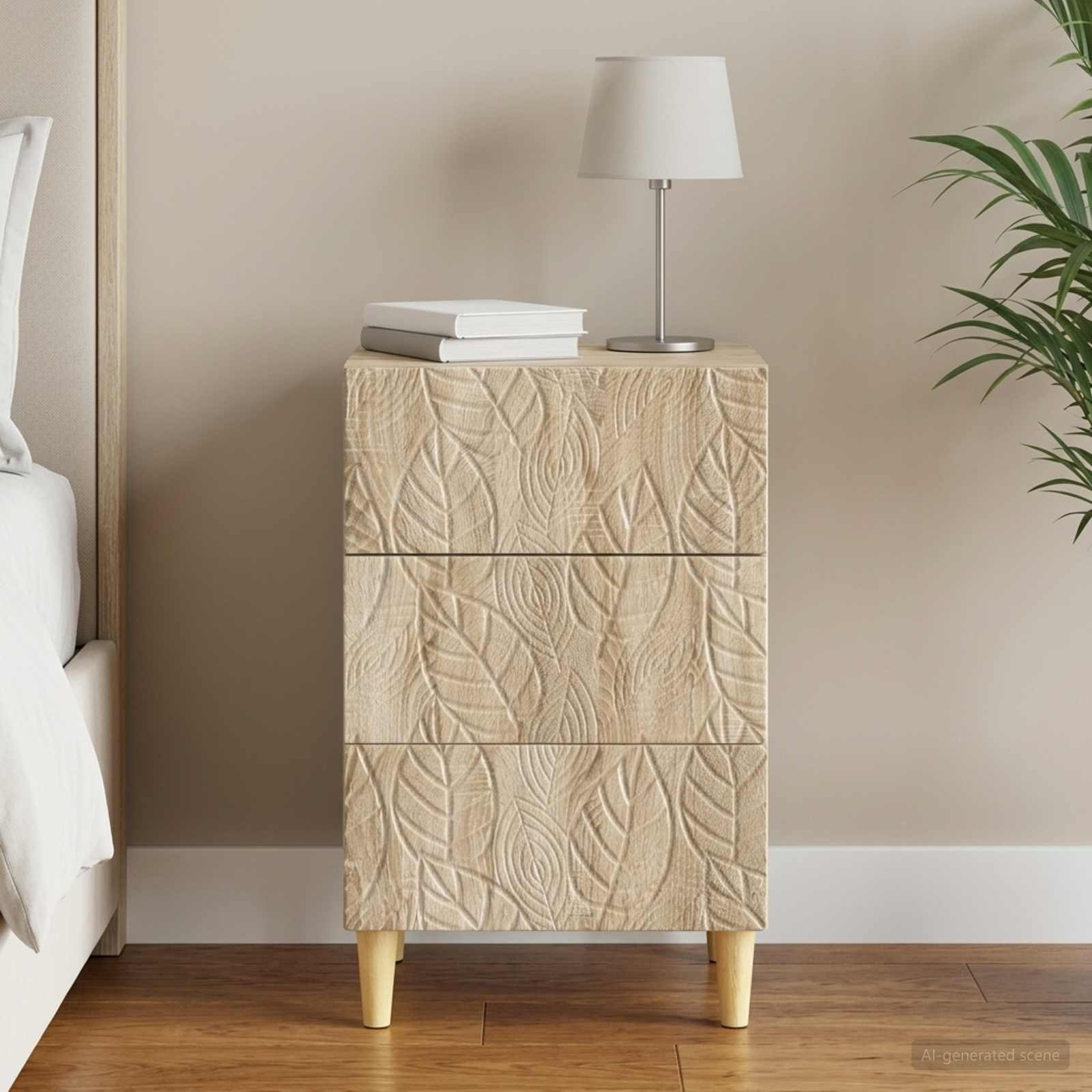 vidaXL Nachttisch Sonoma-Eiche 43 x 39,5 x 66,5 cm Holzwerkstoff