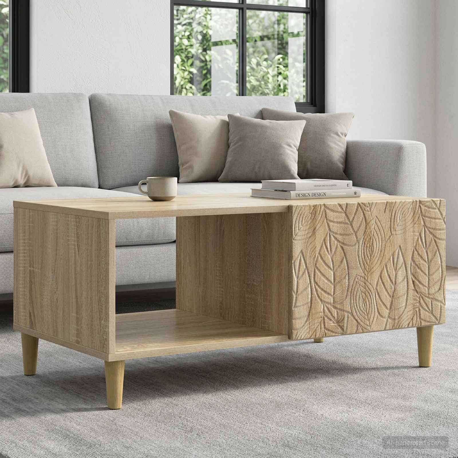 vidaXL Couchtisch Sonoma-Eiche 90 x 50 x 40 cm Holzwerkstoff