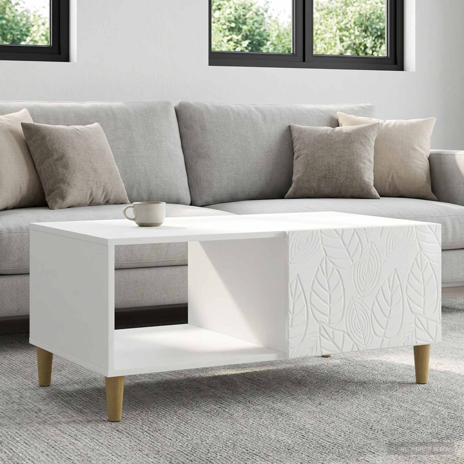 vidaXL Couchtisch Hochglanz Weiß 90 x 50 x 40 cm Holzwerkstoff