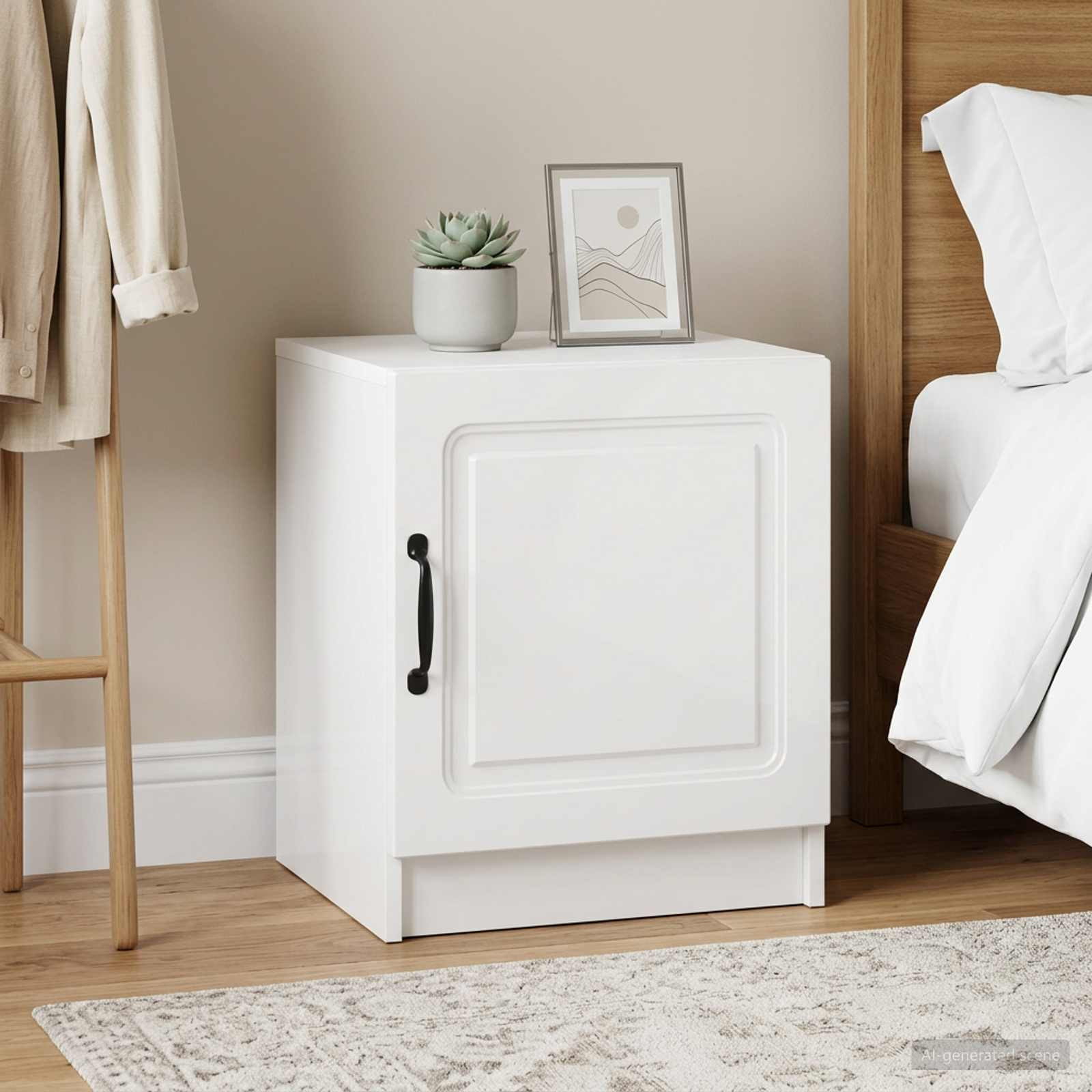 vidaXL Nachttisch 2 pcs Hochglanz Weiß 43 x 34,5 x 47 cm Holzwerkstoff