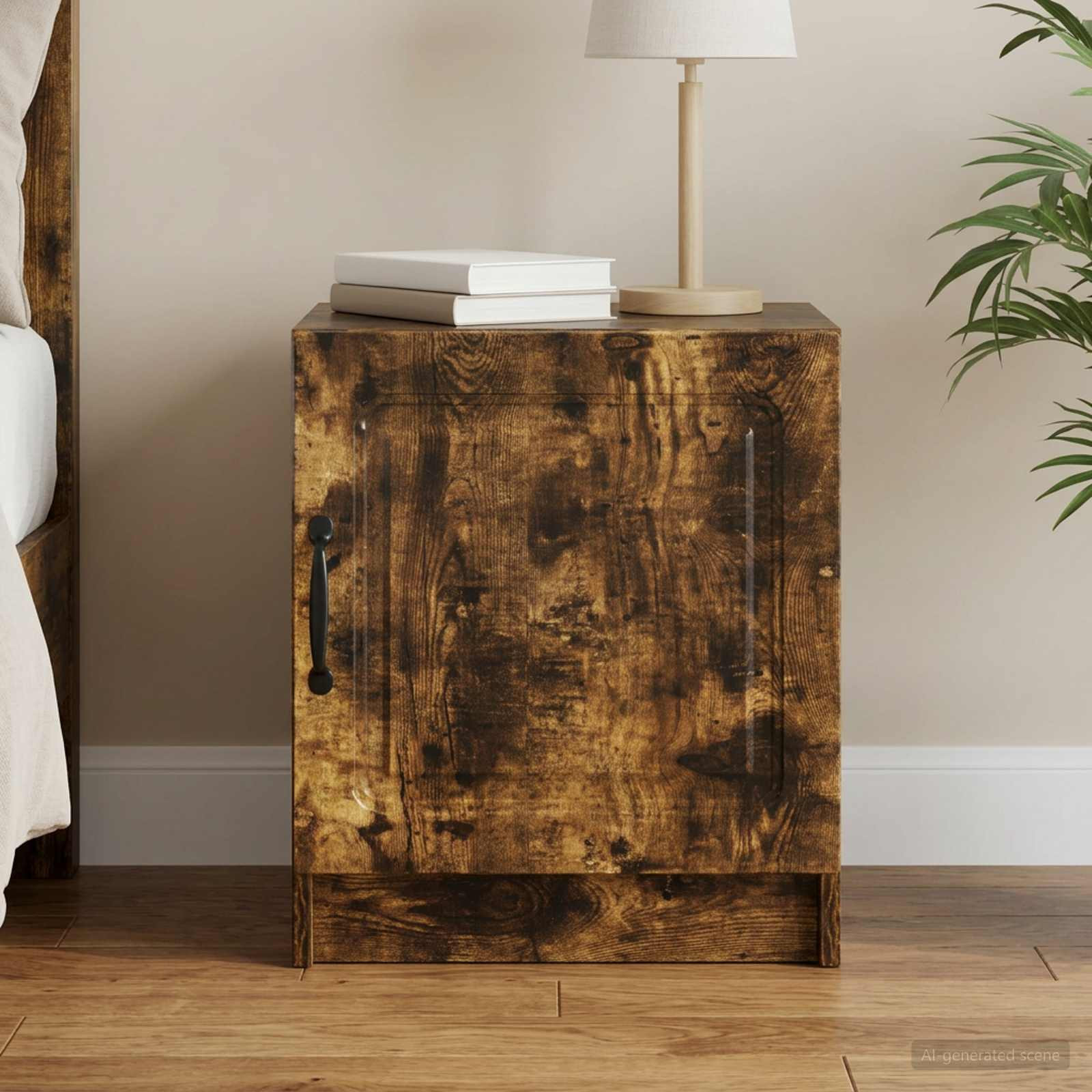vidaXL Nachttisch Geräucherte Eiche 43 x 34,5 x 47 cm Holzwerkstoff