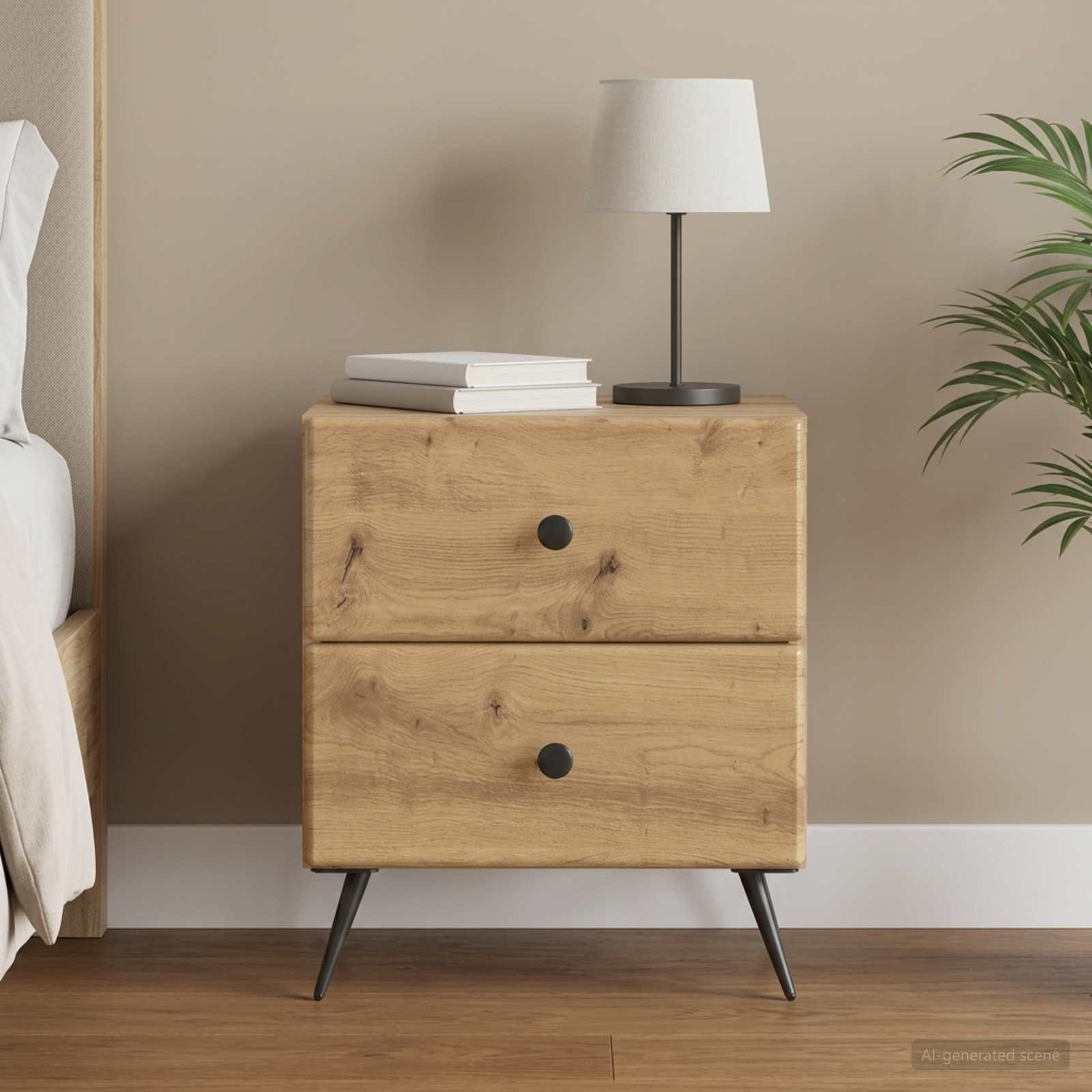 vidaXL Nachttisch Artisan-Eiche 43 x 34,5 x 47,5 cm Holzwerkstoff