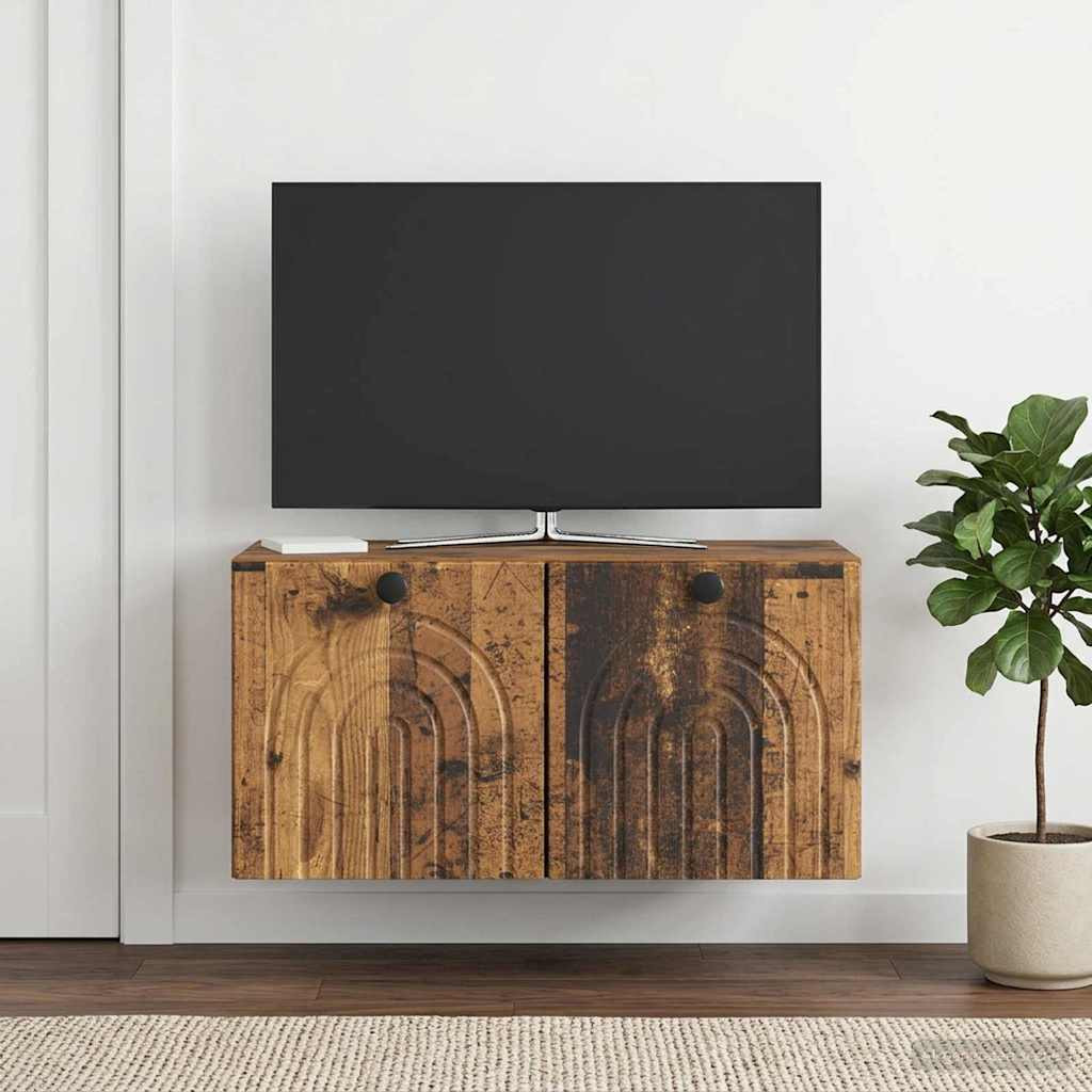 vidaXL Wandmontierter TV-Schrank Altholz 59,5 x 31 x 30 cm