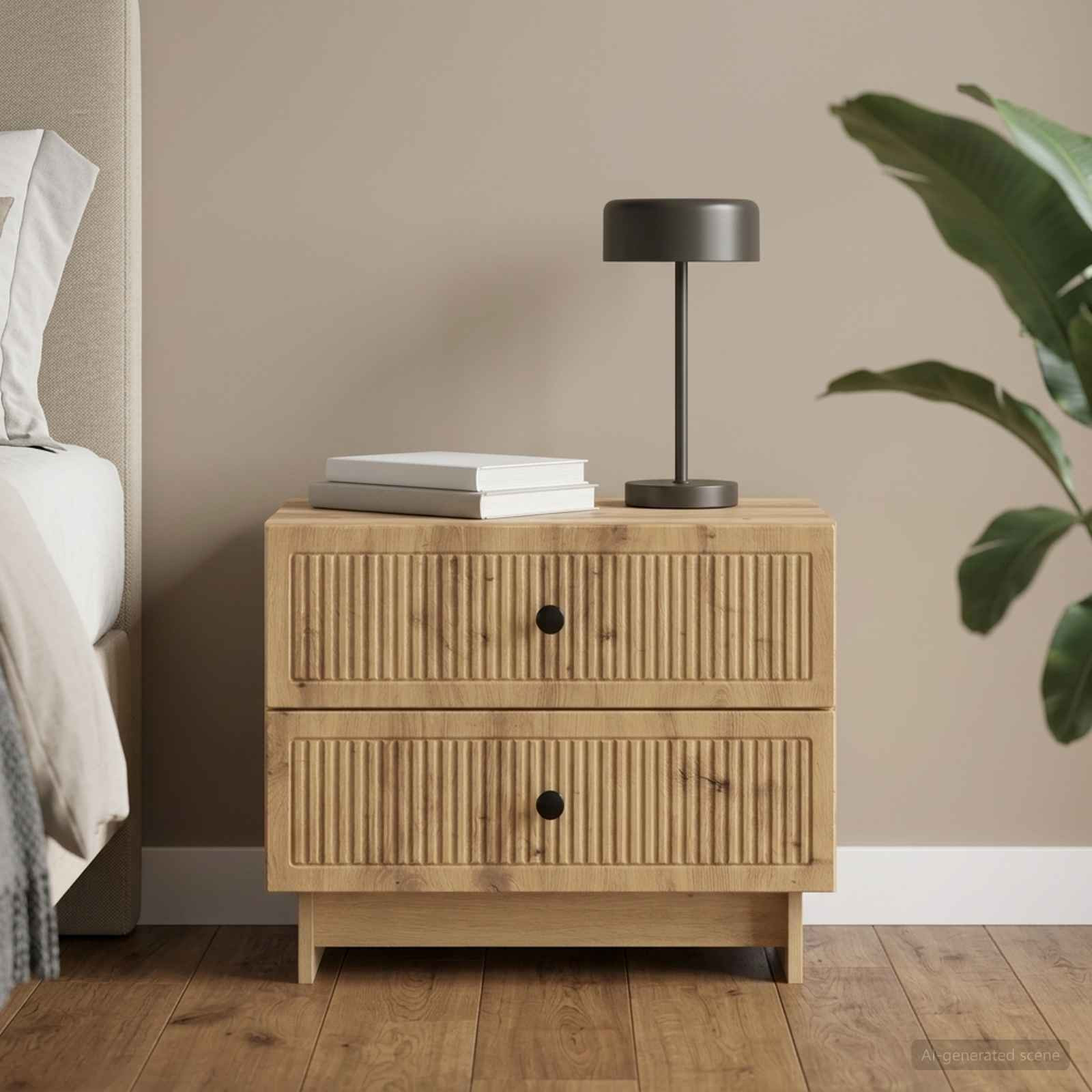vidaXL Nachttisch Artisan-Eiche 62 x 34,5 x 47,5 cm Holzwerkstoff
