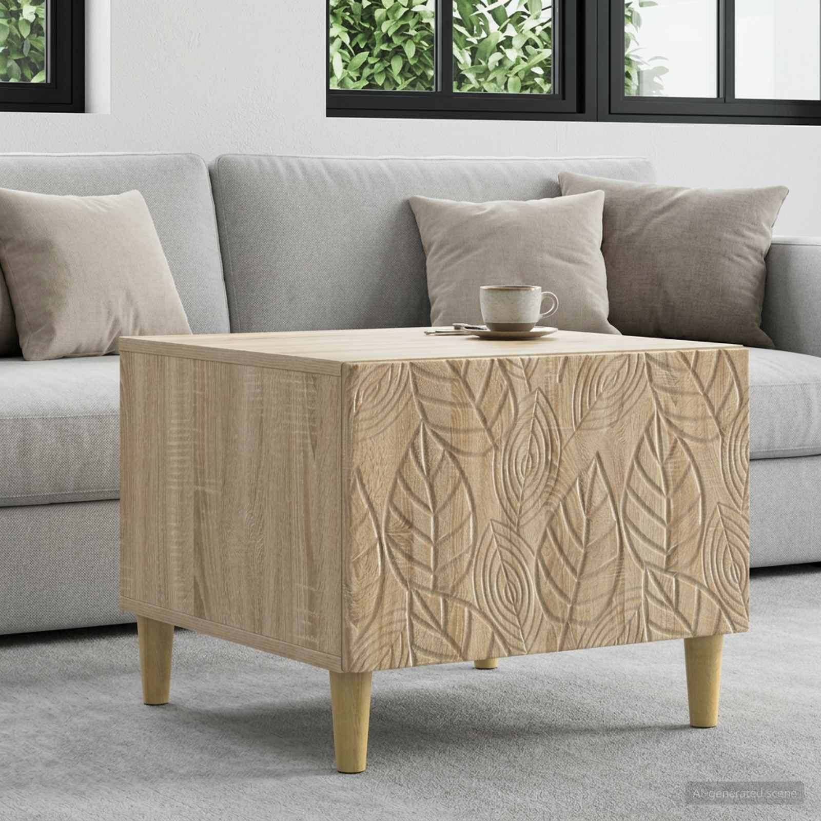 vidaXL Couchtisch Sonoma-Eiche 50 x 49 x 40 cm Holzwerkstoff