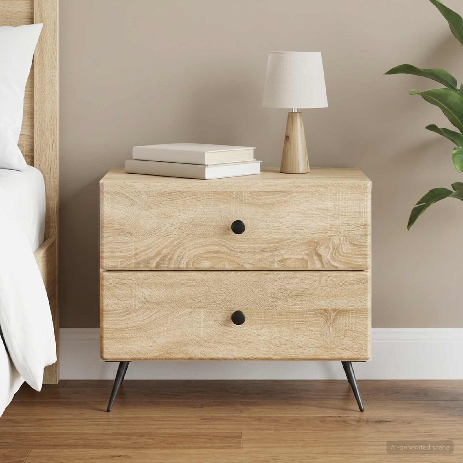 vidaXL Nachttisch Sonoma-Eiche 62 x 34,5 x 47,5 cm Holzwerkstoff