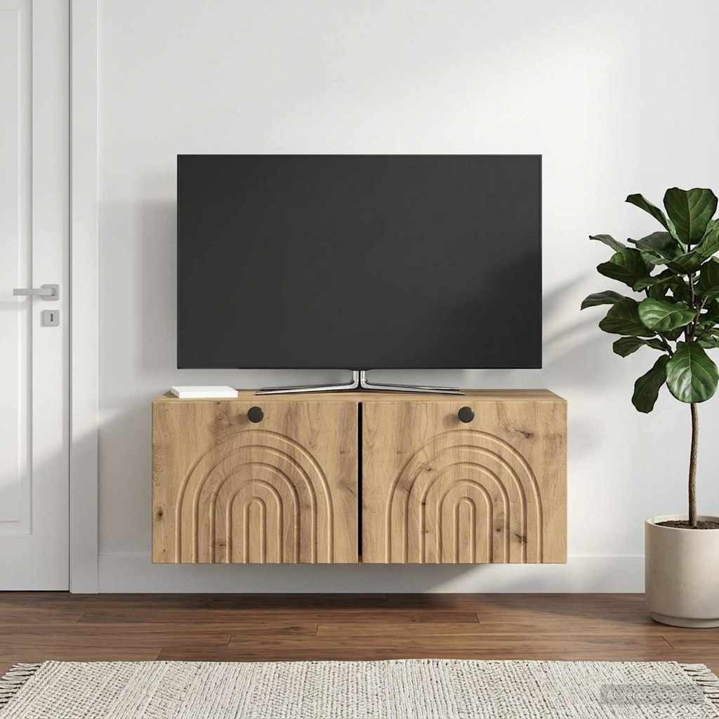 vidaXL Wandmontierter TV-Schrank 78,5 x 31 x 30 cm Artisan-Eiche