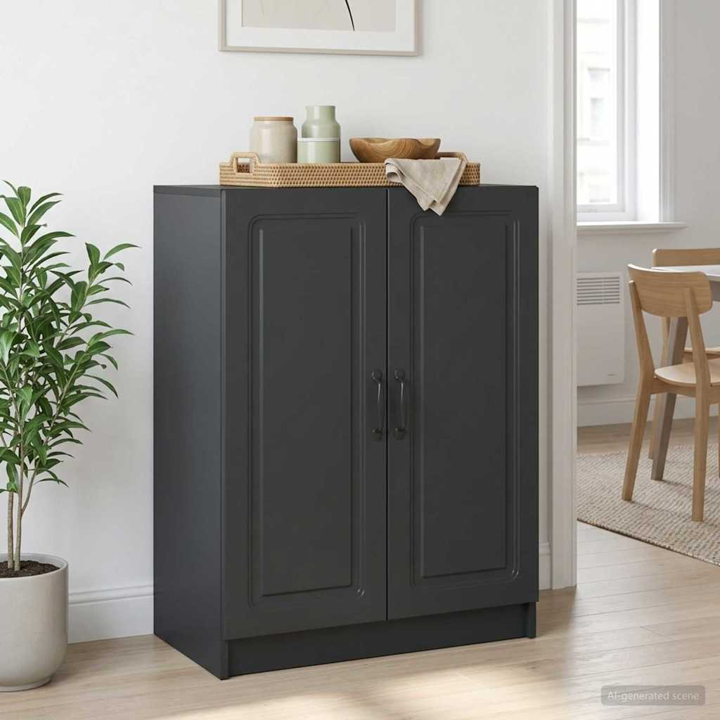 vidaXL Sideboard Schwarz 66 x 34,5 x 87 cm Holzwerkstoff