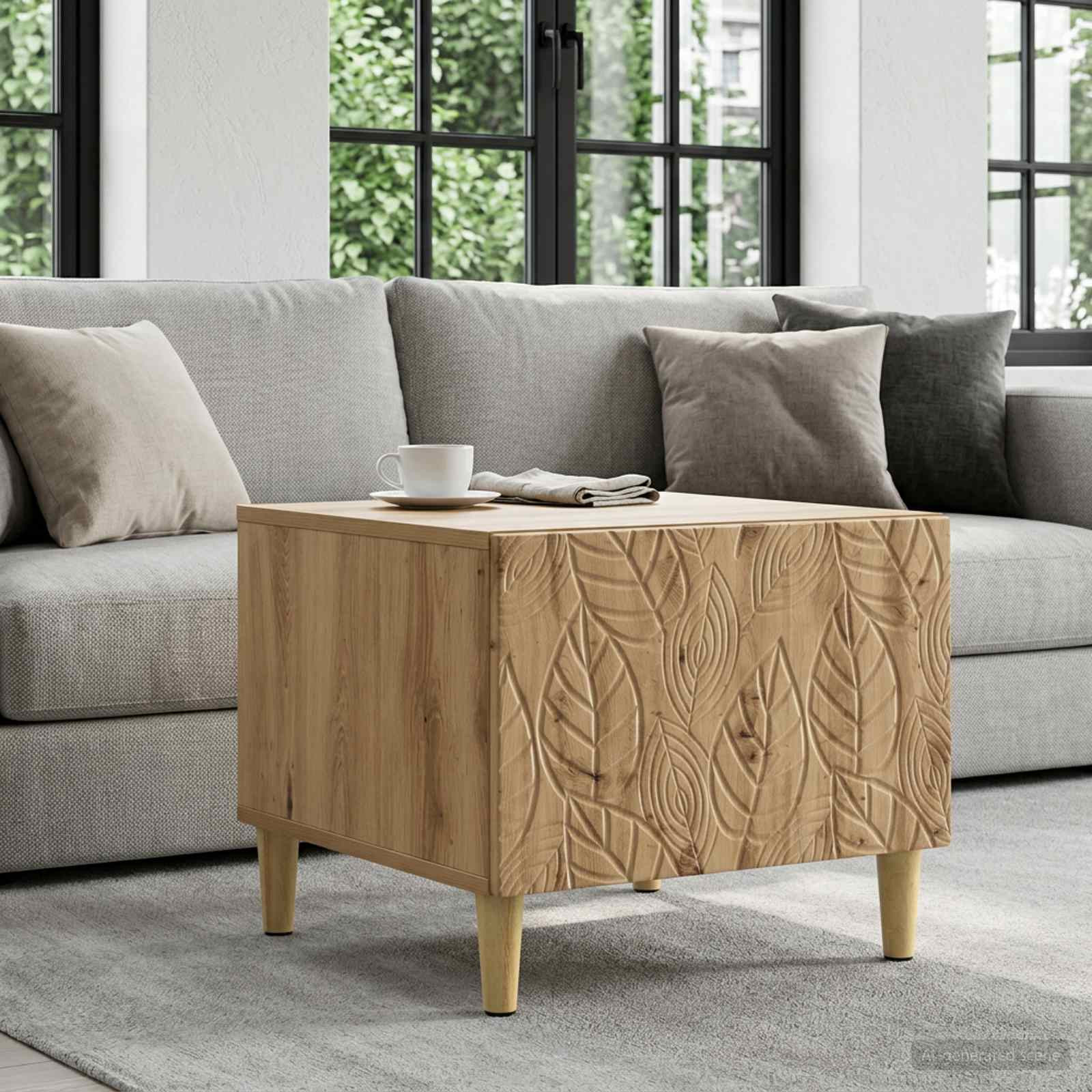 vidaXL Couchtisch Artisan-Eiche 50 x 49 x 40 cm Holzwerkstoff