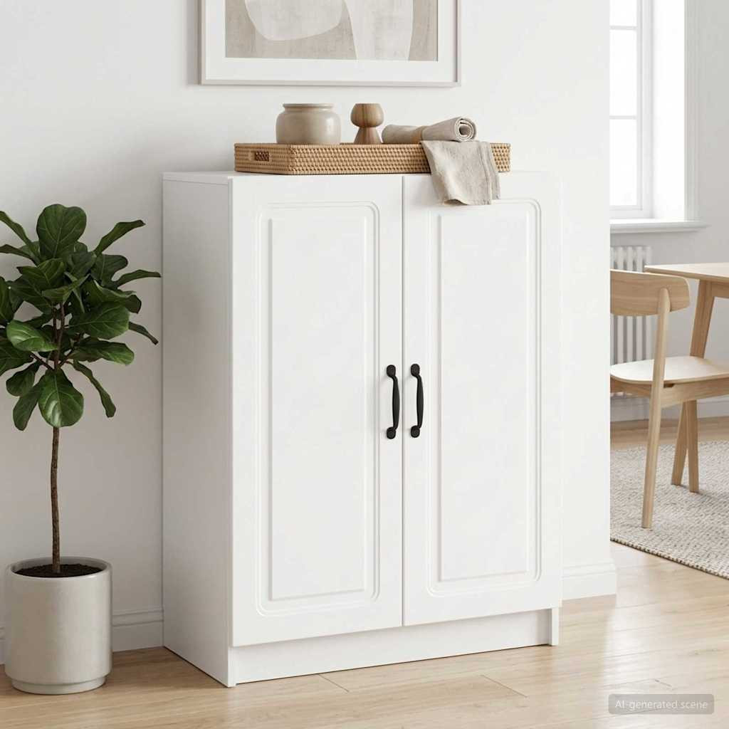 vidaXL Sideboard Hochglanz Weiß 66 x 34,5 x 87 cm Holzwerkstoff
