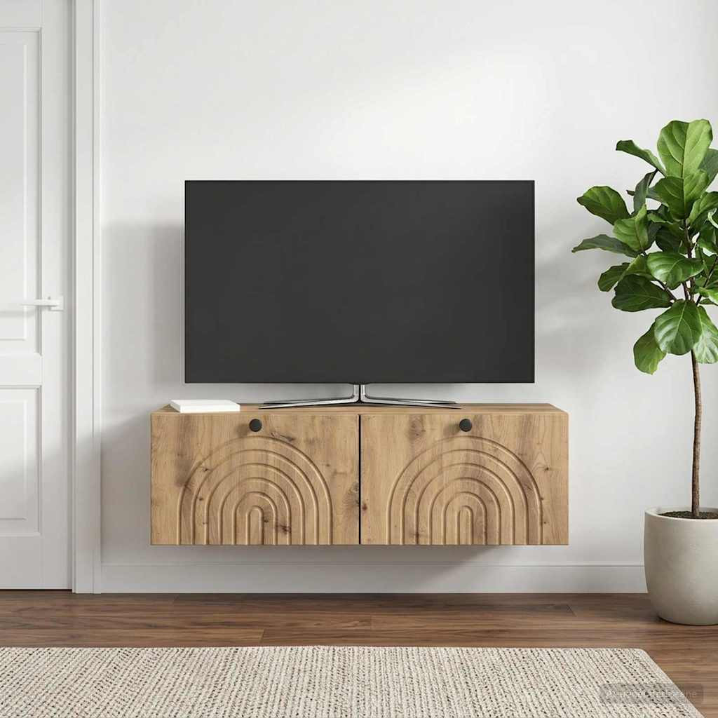 vidaXL Wandmontierter TV-Schrank 98 x 31 x 30 cm Artisan-Eiche