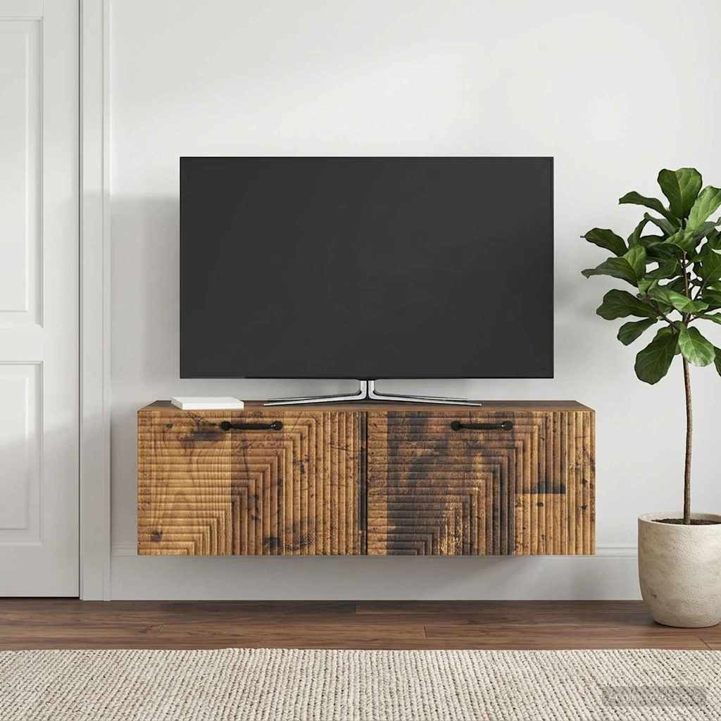 vidaXL Wandmontierter TV-Schrank Altholz 98 x 31 x 30 cm Holzwerkstoff