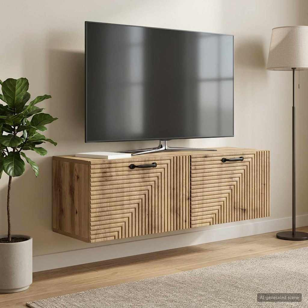 vidaXL Wandmontierter TV-Schrank 98 x 31 x 30 cm Artisan-Eiche