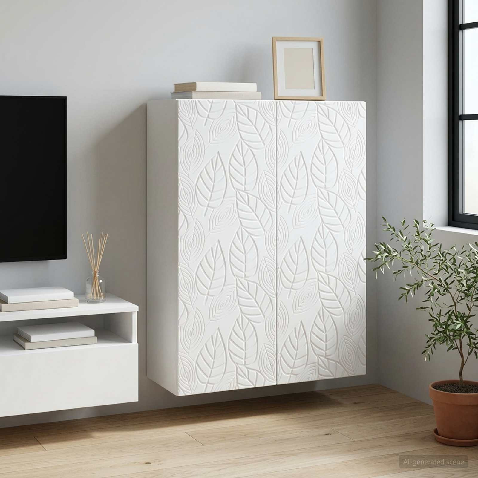 vidaXL Wandschrank Weiß 66 x 34,5 x 90 cm Holzwerkstoff