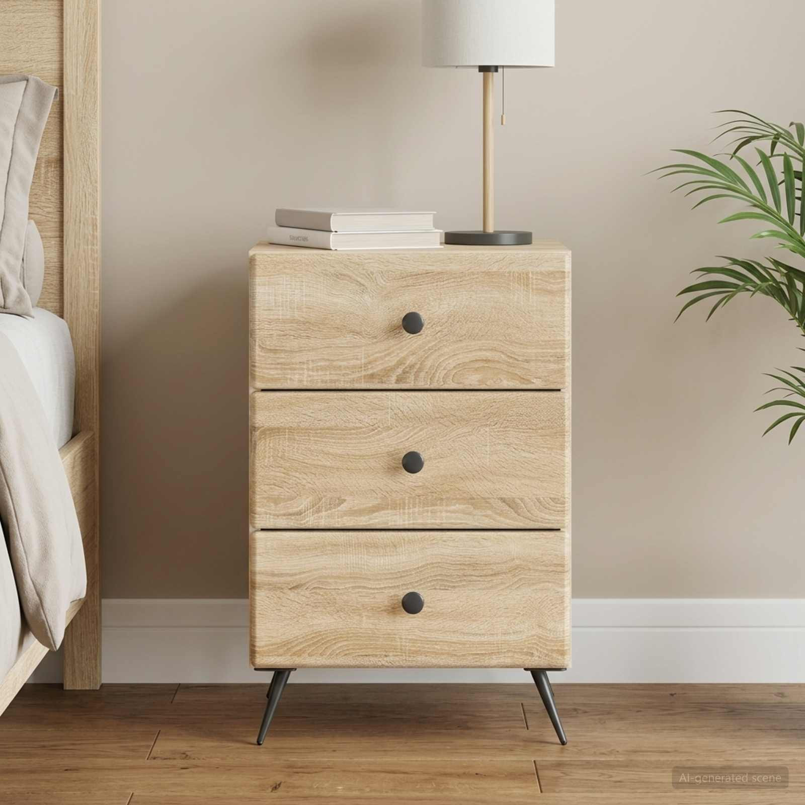 vidaXL Nachttisch Sonoma-Eiche 43 x 41 x 66,5 cm Holzwerkstoff