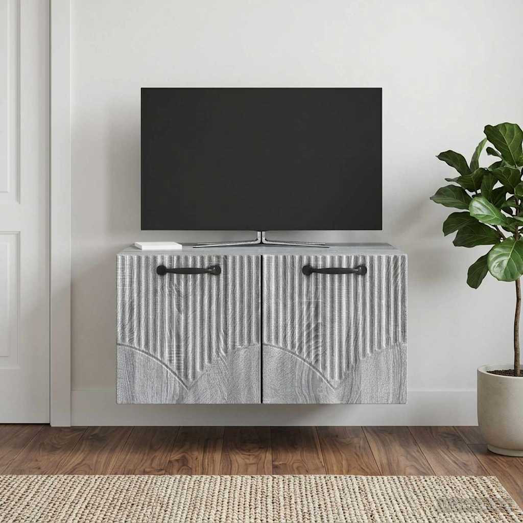 vidaXL Wandmontierter TV-Schrank Graues Sonoma 59,5 x 41 x 30 cm