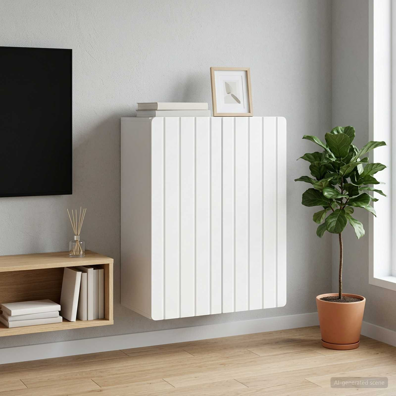 vidaXL Wandschrank Weiß 59 x 31 x 64 cm Holzwerkstoff