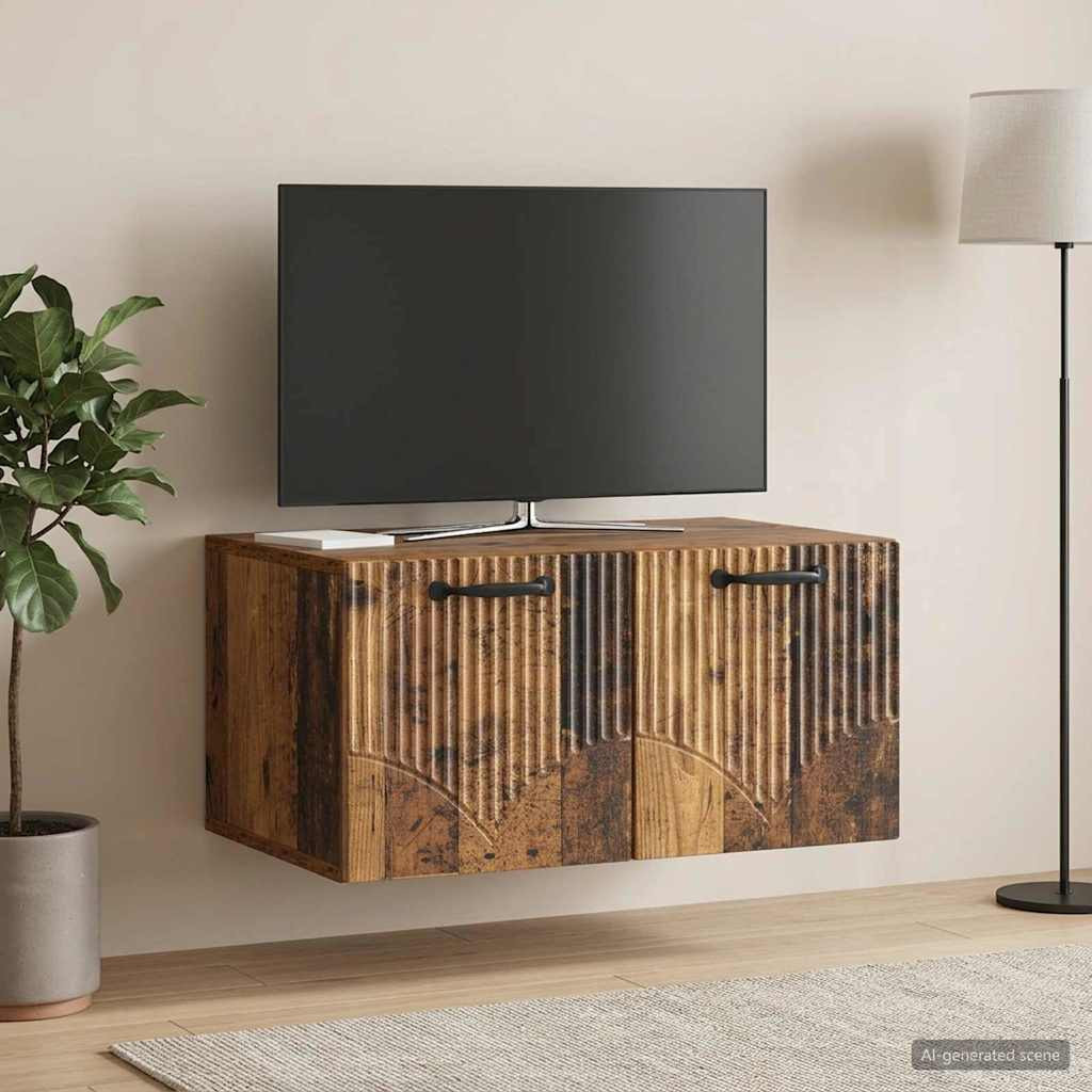 vidaXL Wandmontierter TV-Schrank Altholz 59,5 x 41 x 30 cm