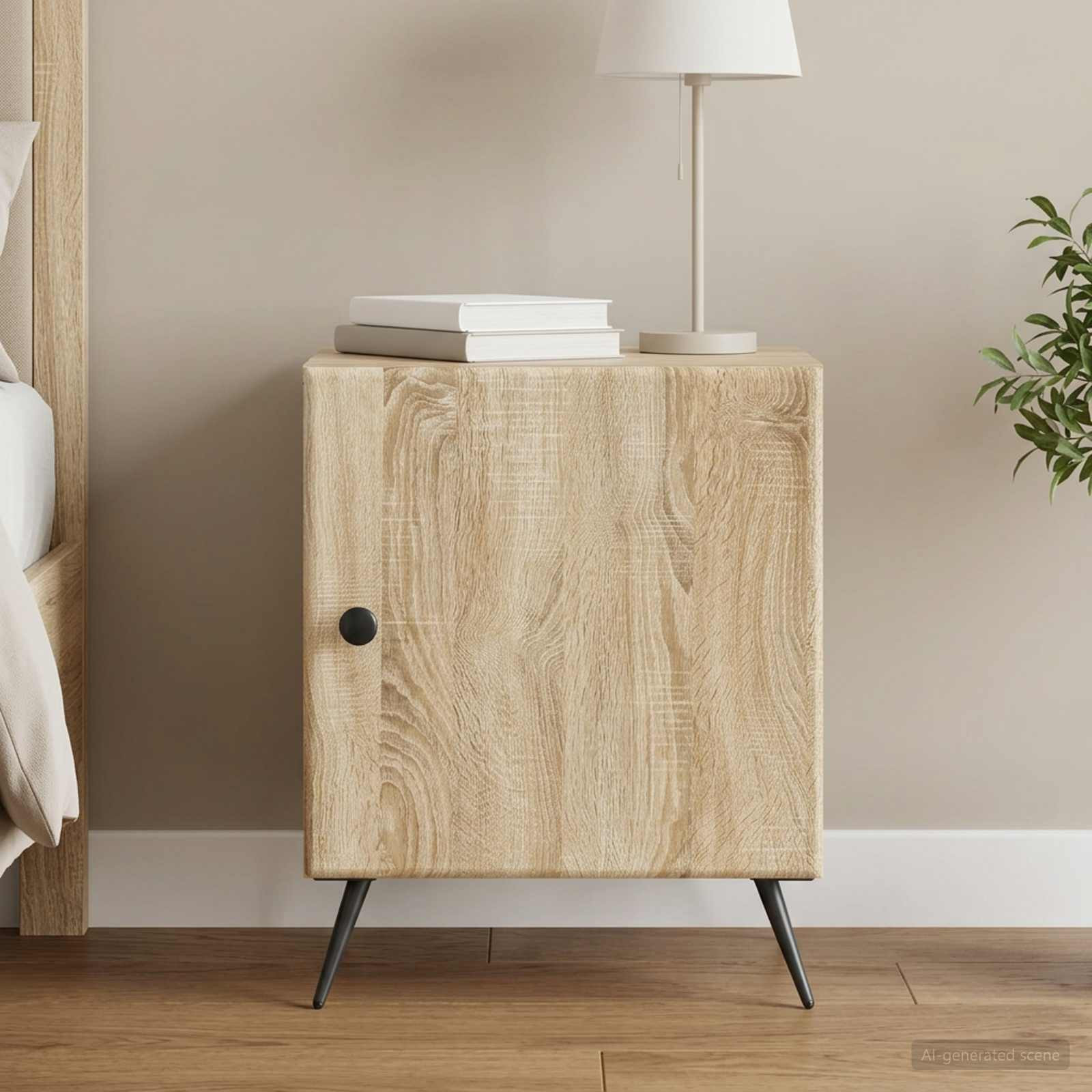 vidaXL Nachttisch Sonoma-Eiche 43 x 34,5 x 50 cm Holzwerkstoff