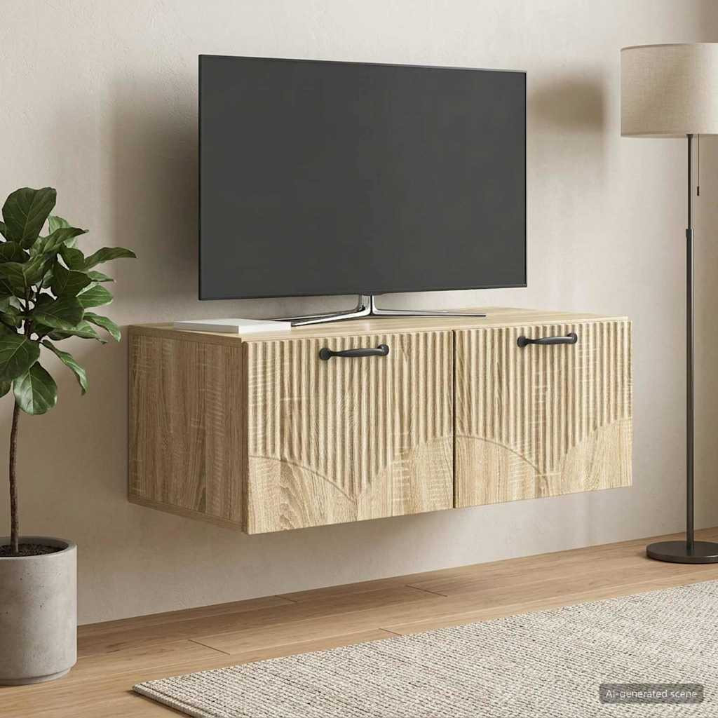 vidaXL Wandmontierter TV-Schrank Sonoma-Eiche 78,5 x 41 x 30 cm