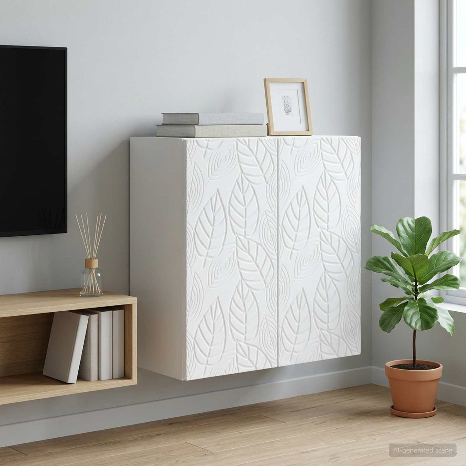 vidaXL Wandschrank Weiß 59 x 31 x 60 cm Holzwerkstoff