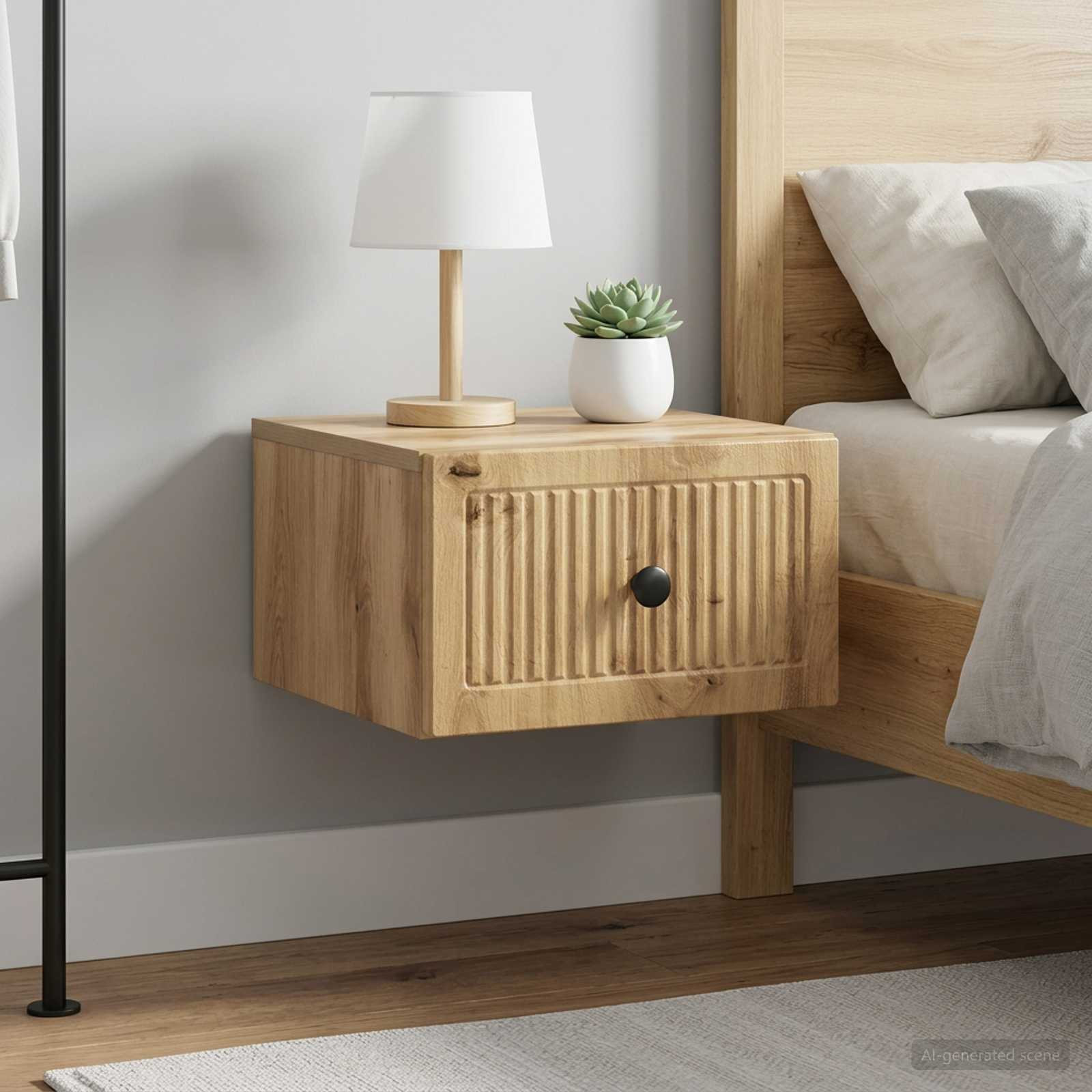 vidaXL Wandmontierter Nachttisch 2 Stk. Artisan-Eiche