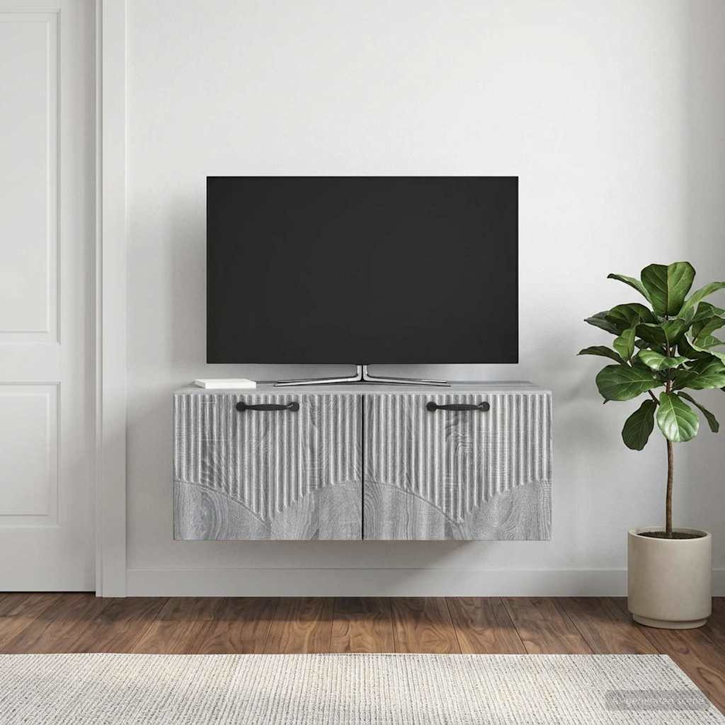 vidaXL Wandmontierter TV-Schrank Graues Sonoma 78,5 x 41 x 30 cm