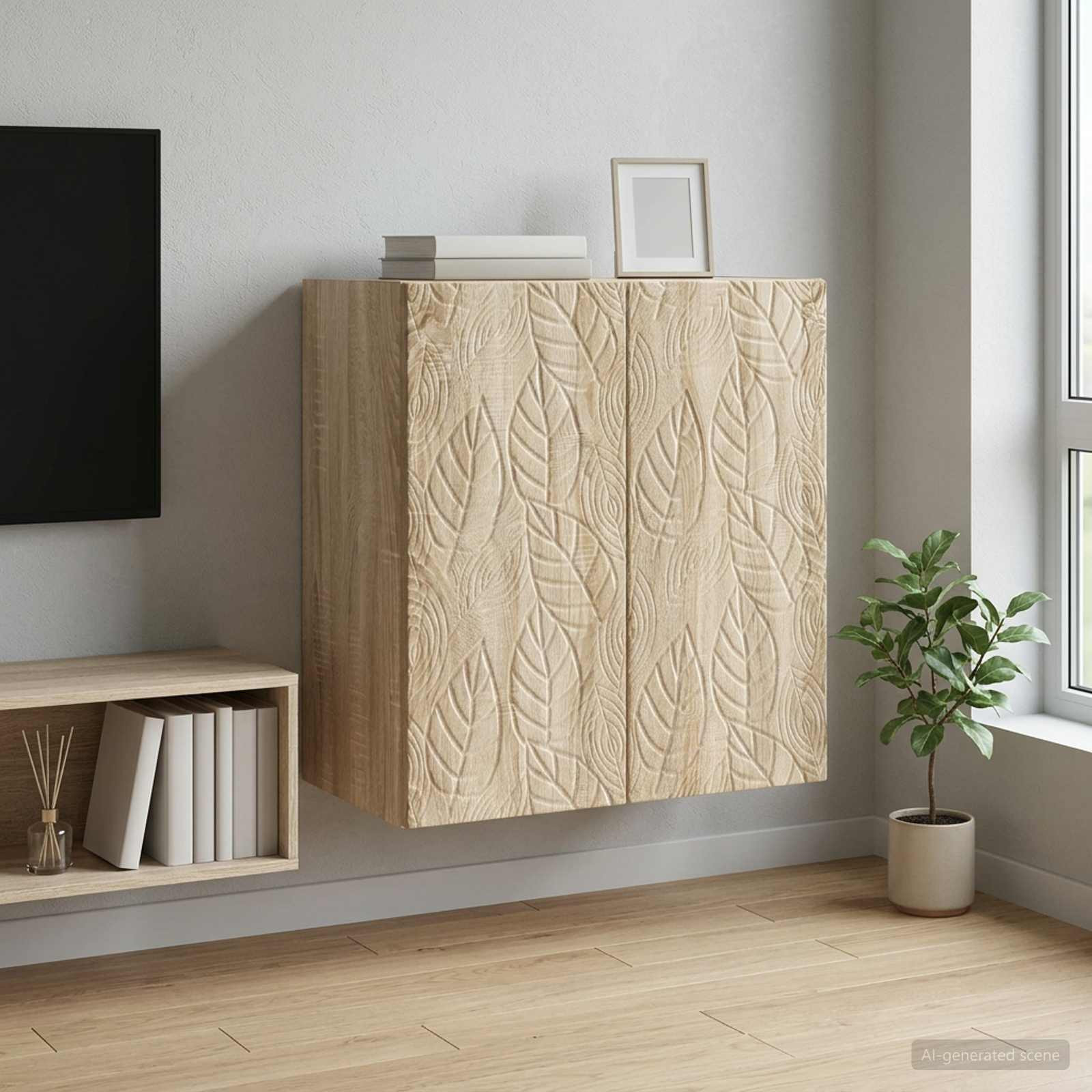 vidaXL Wandschrank Sonoma-Eiche 59 x 31 x 60 cm Holzwerkstoff
