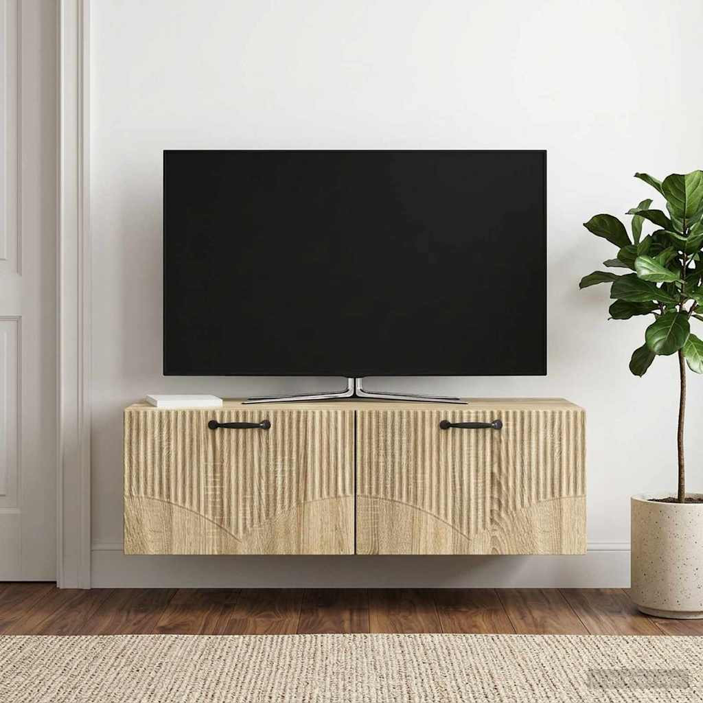 vidaXL Wandmontierter TV-Schrank Sonoma-Eiche 98 x 41 x 30 cm