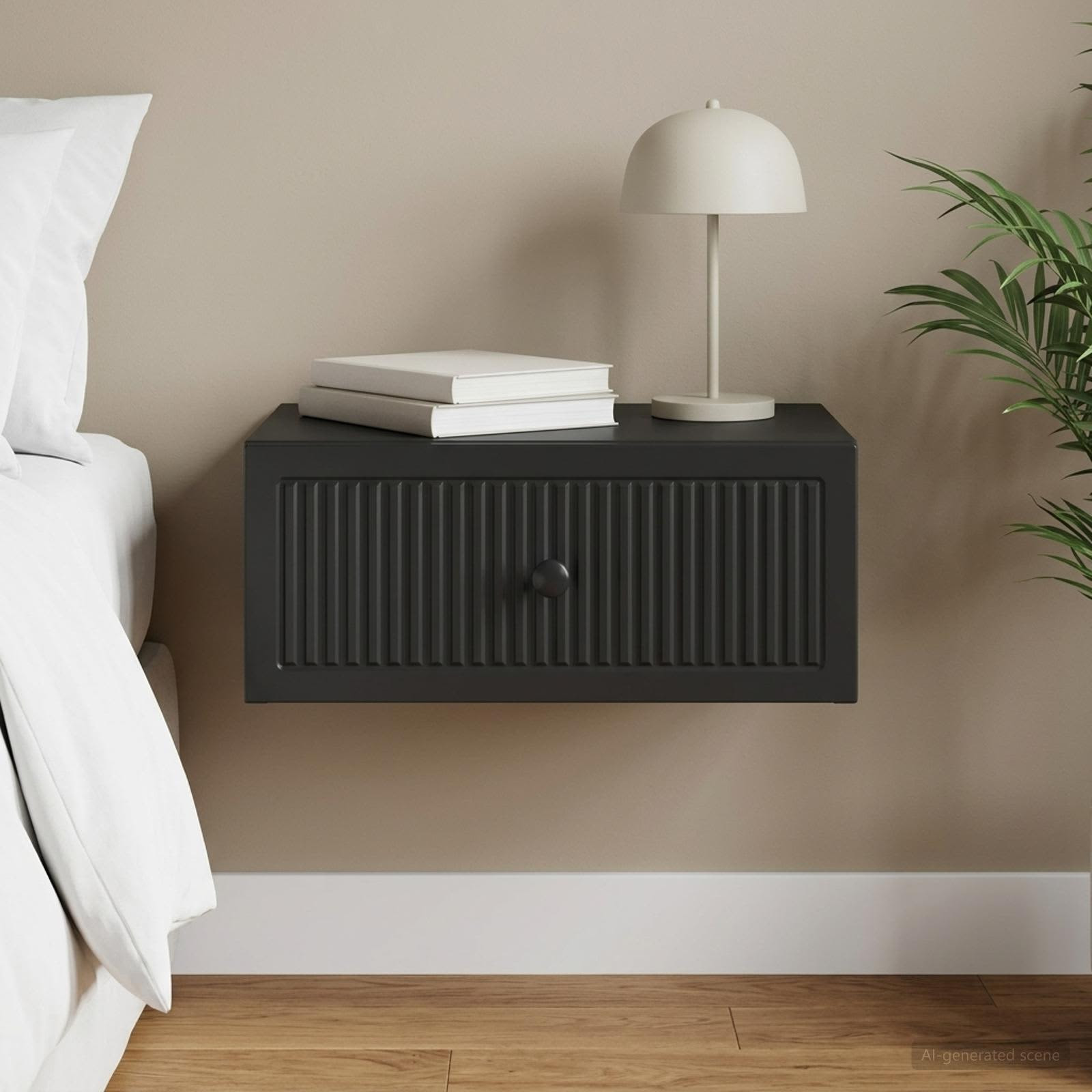 vidaXL Nachttisch Schwarz 49 x 34,5 x 20 cm Holzwerkstoff