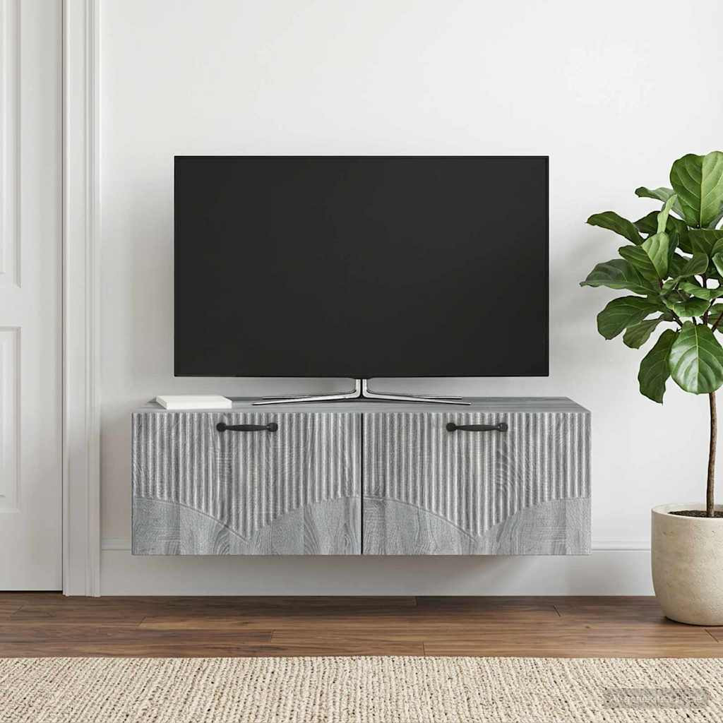 vidaXL Wandmontierter TV-Schrank Graues Sonoma 98 x 41 x 30 cm