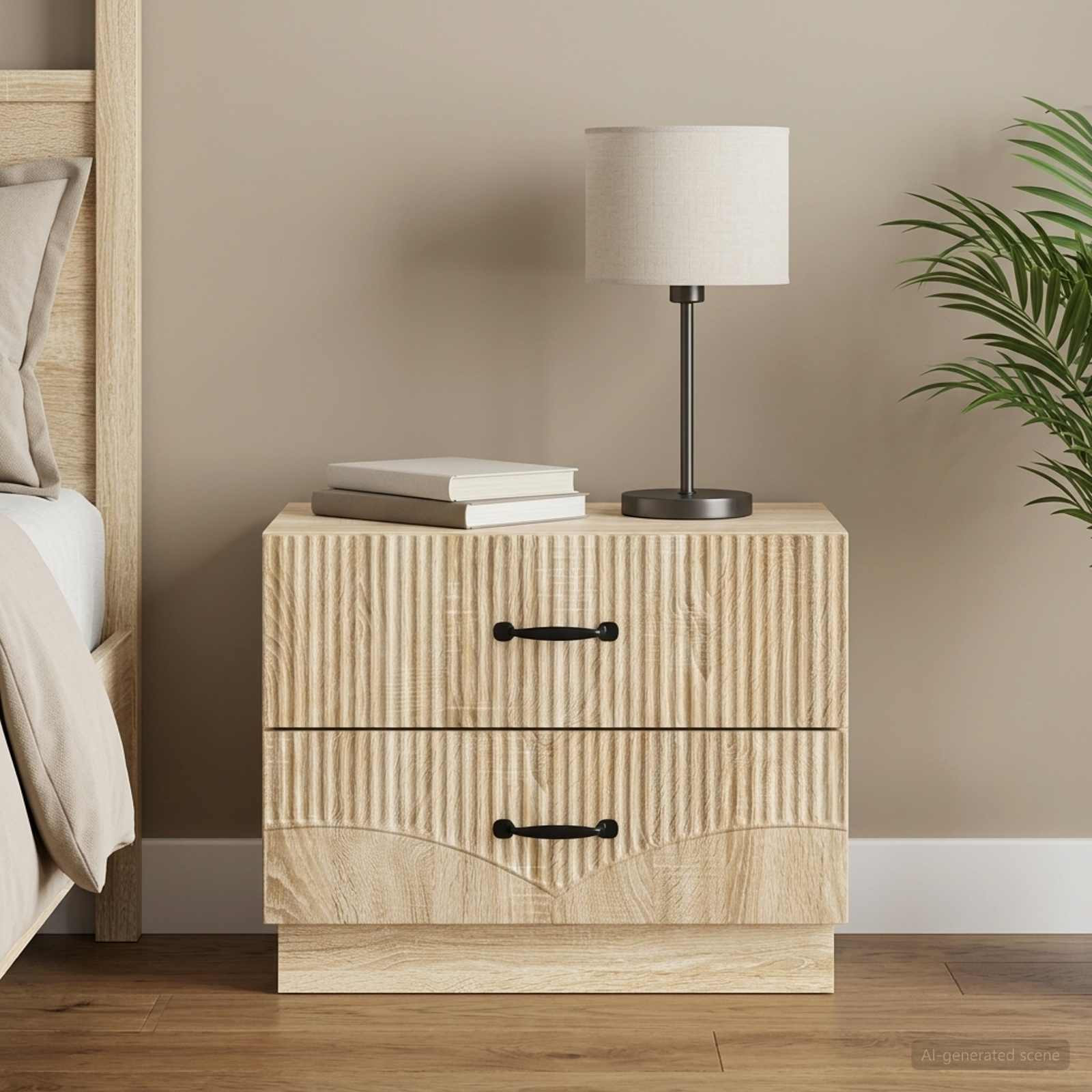 vidaXL Nachttisch Sonoma-Eiche 62 x 34,5 x 44,5 cm Holzwerkstoff
