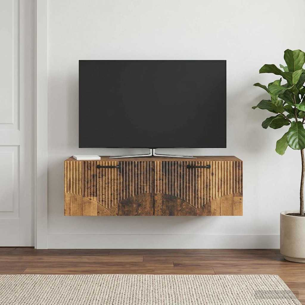 vidaXL Wandmontierter TV-Schrank Altholz 98 x 41 x 30 cm Holzwerkstoff