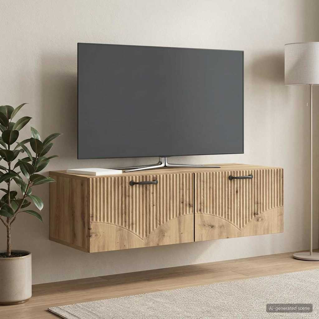 vidaXL Wandmontierter TV-Schrank 98 x 41 x 30 cm Artisan-Eiche