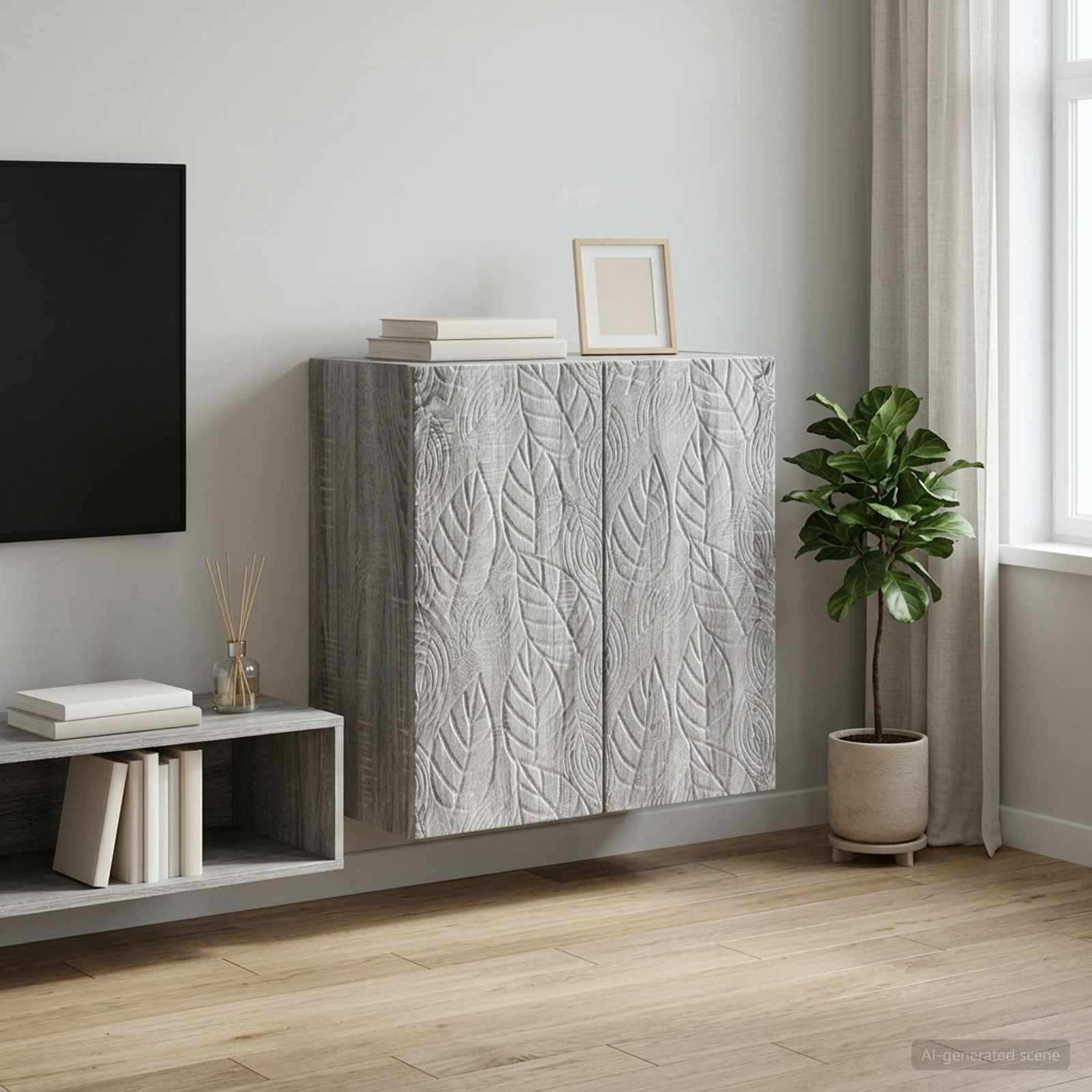 vidaXL Wandschrank Grau Sonoma 59 x 31 x 60 cm Holzwerkstoff