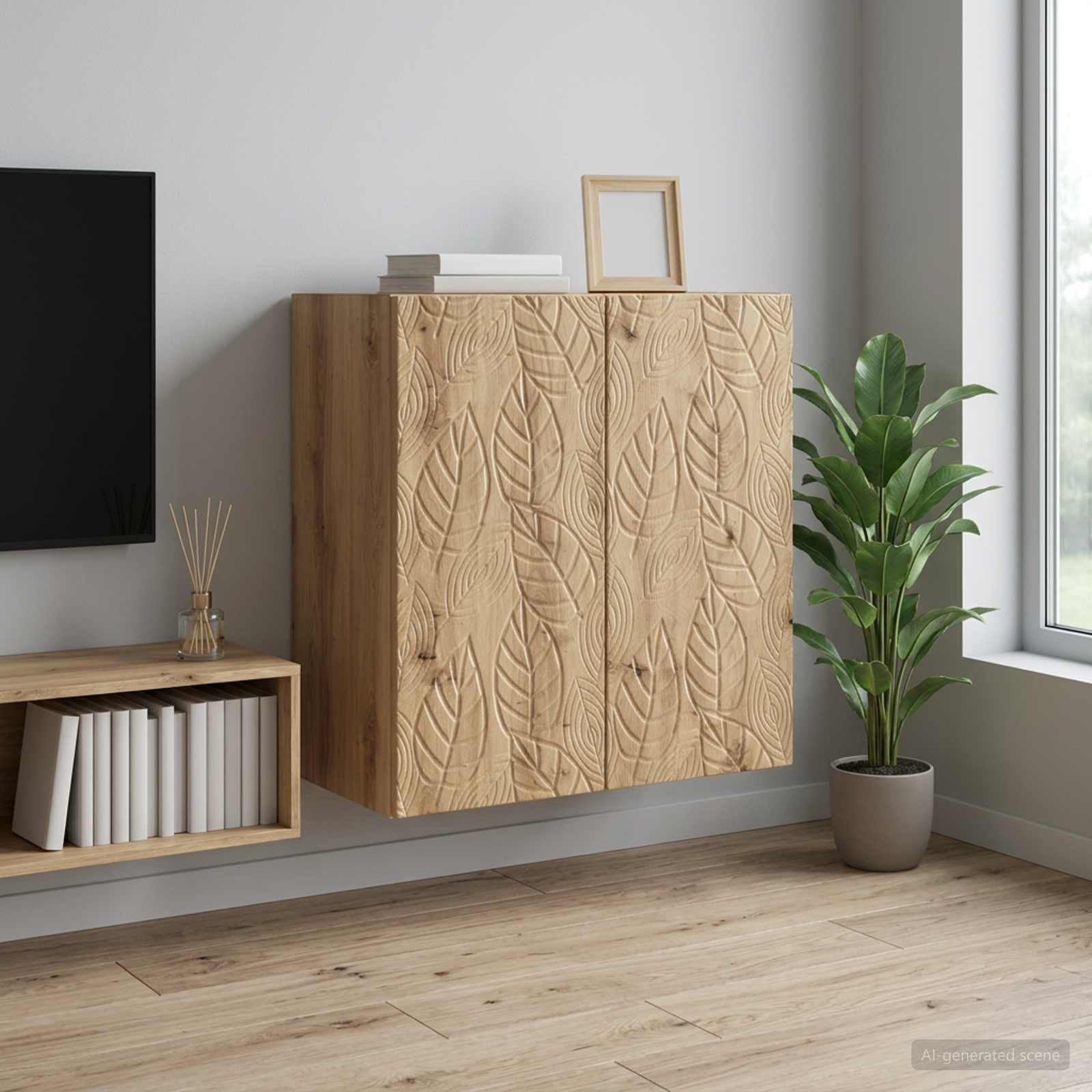 vidaXL Wandschrank 59 x 31 x 60 cm Holzwerkstoff Artisan-Eiche