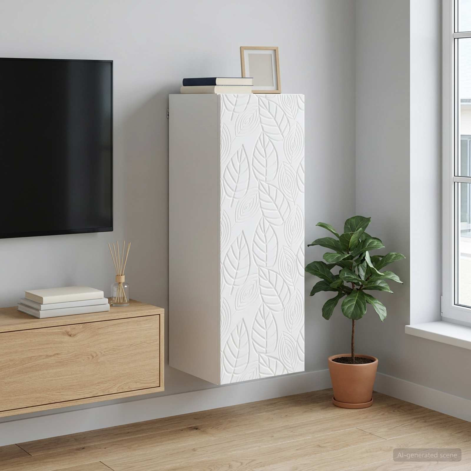 vidaXL Wandschrank Weiß 33 x 34,5 x 90 cm Holzwerkstoff