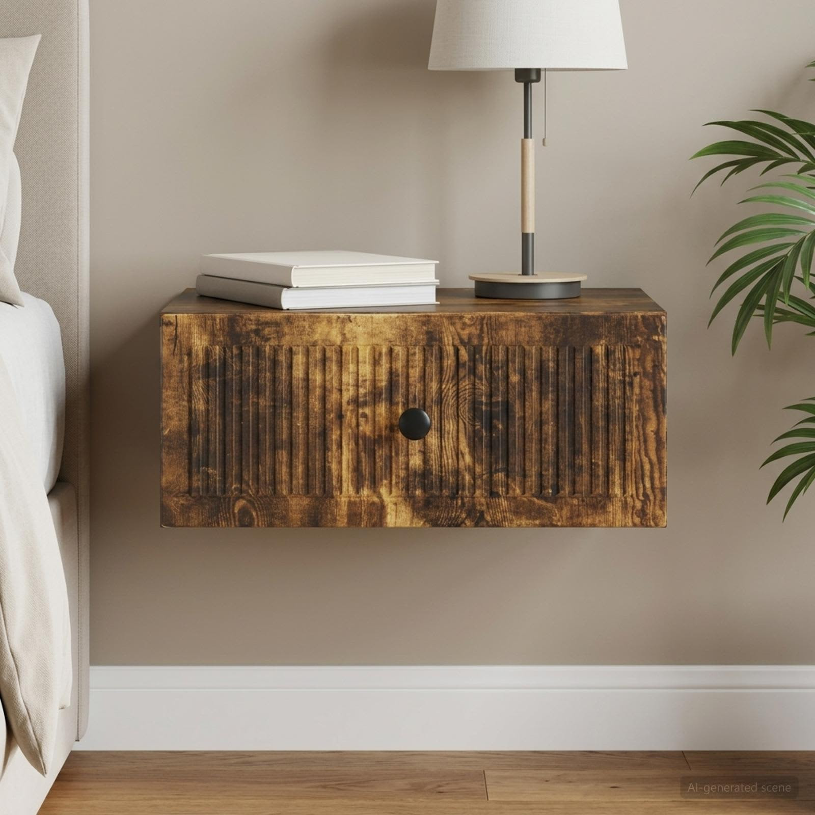 vidaXL Nachttisch Geräucherte Eiche 49 x 34,5 x 20 cm Holzwerkstoff
