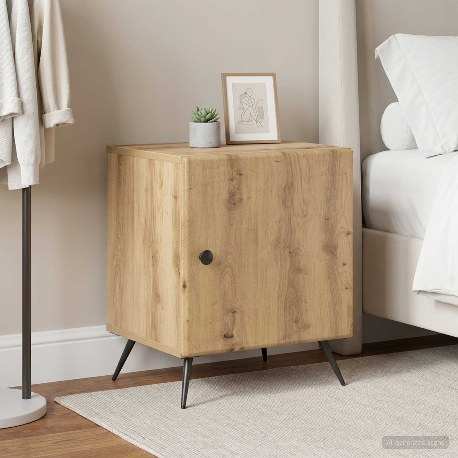 vidaXL Nachttisch 2 Stk. Artisan-Eiche 43 x 34,5 x 50 cm Holzwerkstoff