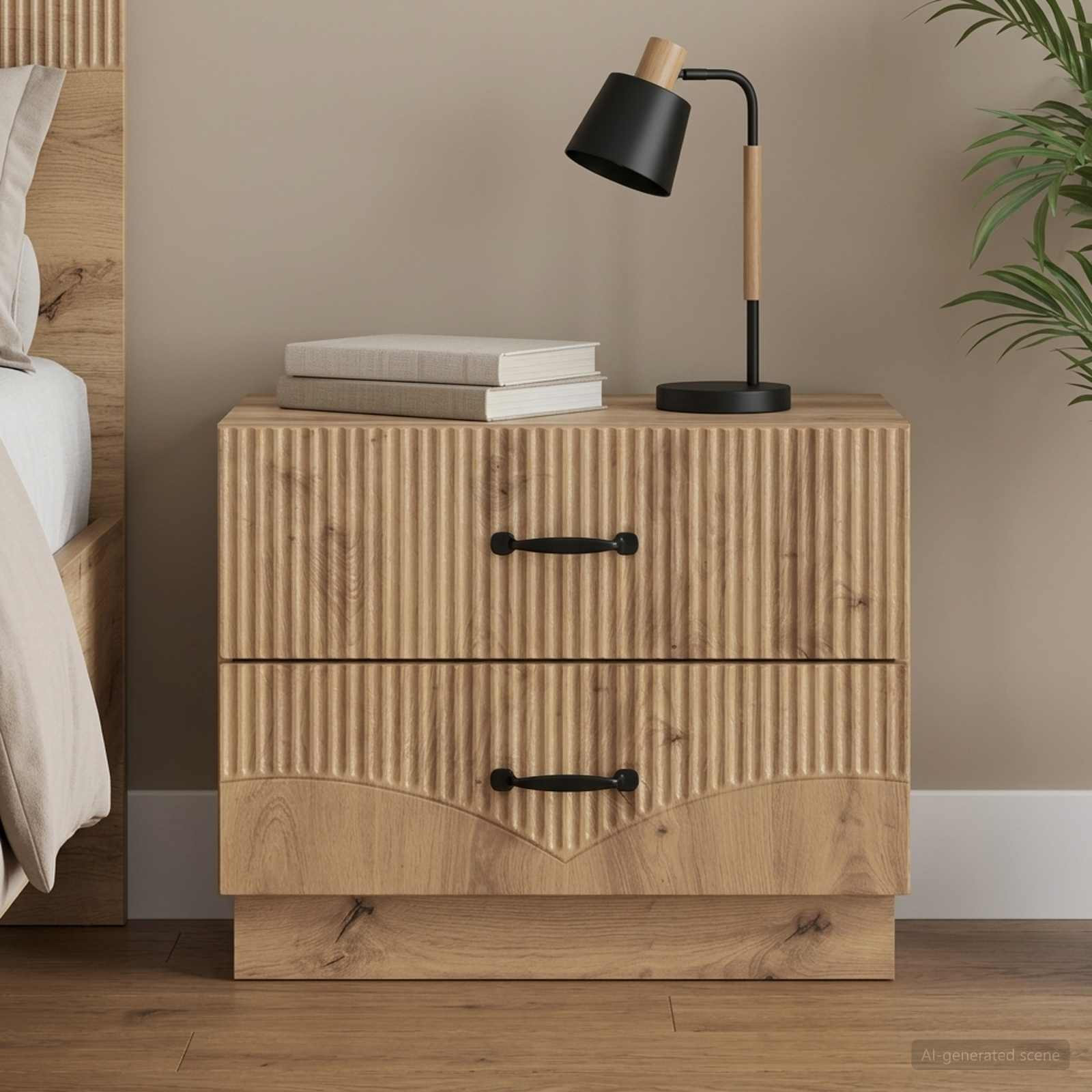 vidaXL Nachttisch Artisan-Eiche 62 x 34,5 x 44,5 cm Holzwerkstoff