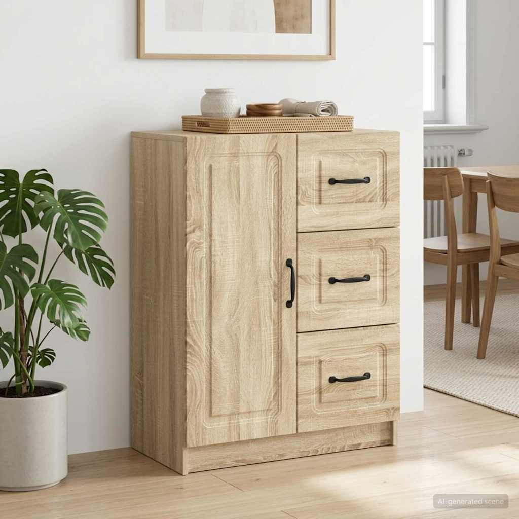 vidaXL Sideboard Sonoma-Eiche 66 x 34,5 x 87 cm Holzwerkstoff