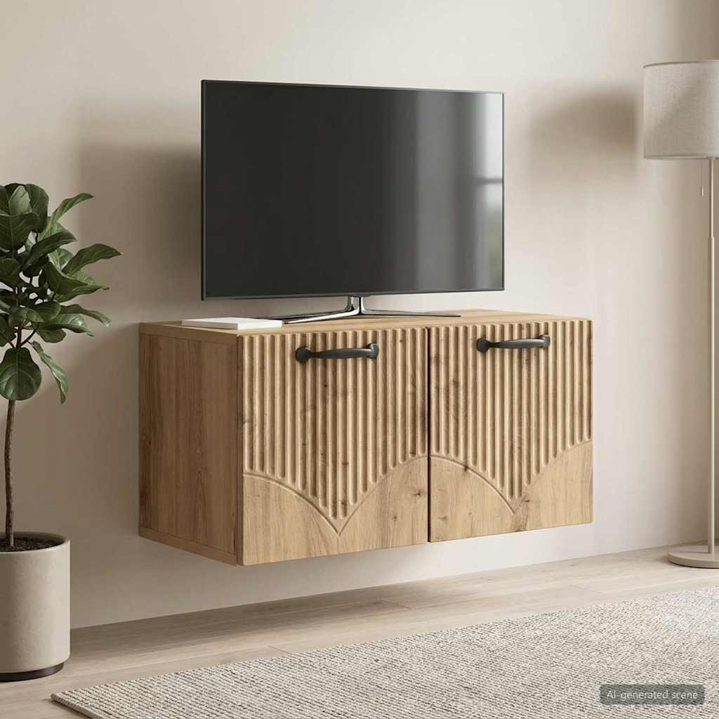 vidaXL Wandmontierter TV-Schrank 59,5 x 31 x 30 cm Artisan-Eiche