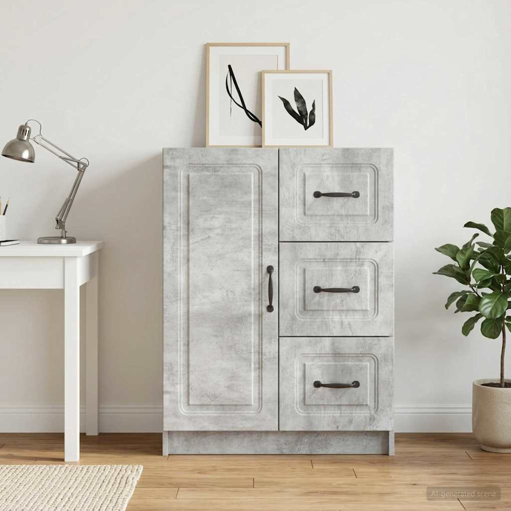 vidaXL Sideboard Betongrau 66 x 34,5 x 87 cm Holzwerkstoff