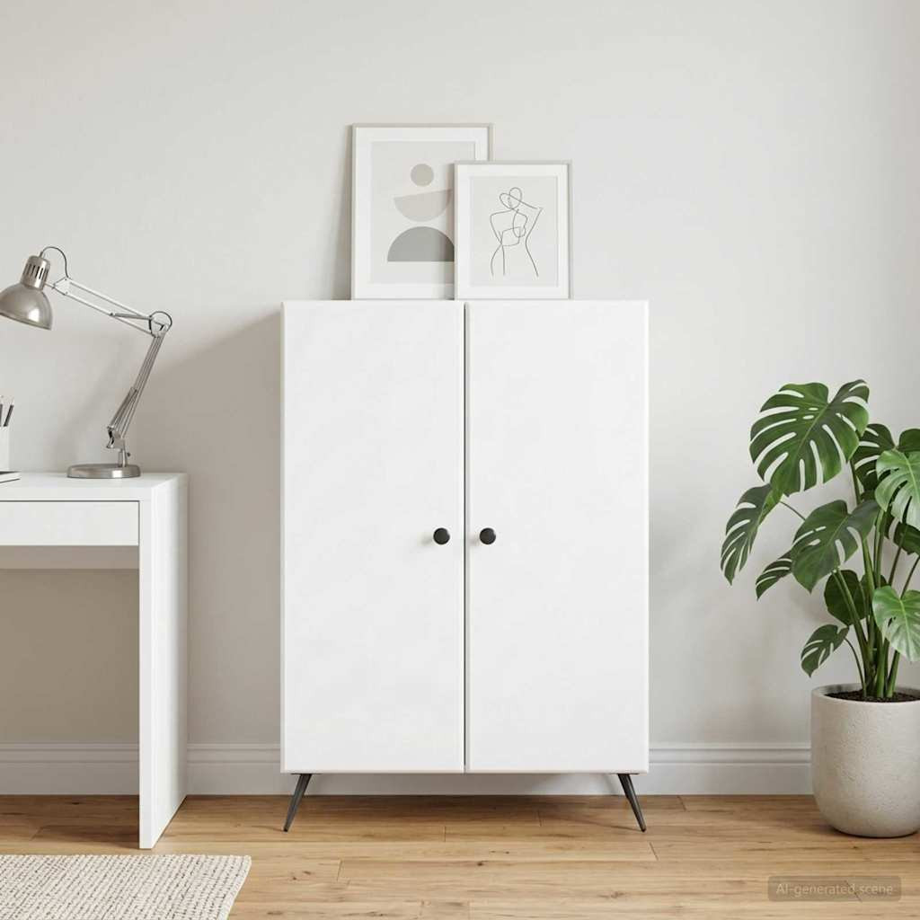 vidaXL Sideboard Weiß 66 x 34,5 x 90 cm Holzwerkstoff