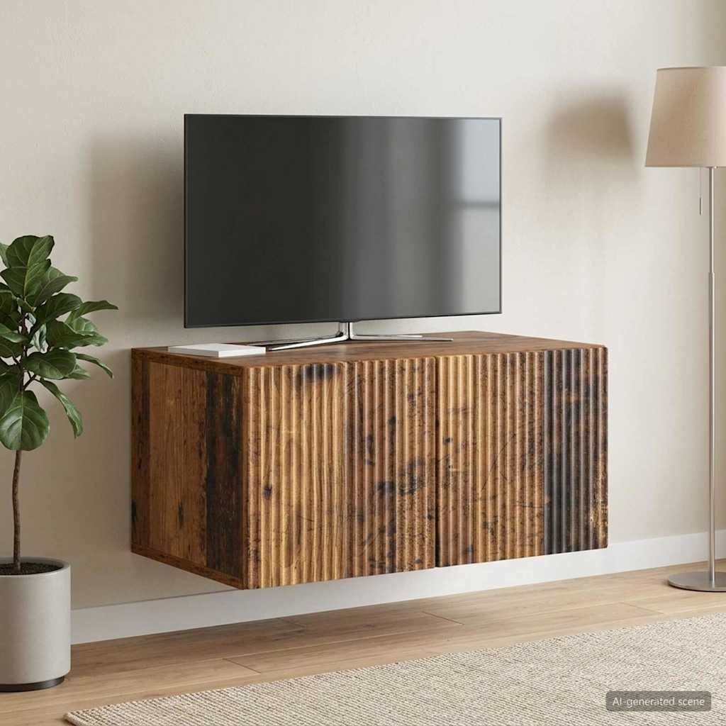 vidaXL Wandmontierter TV-Schrank Altholz 59,5 x 41 x 30 cm