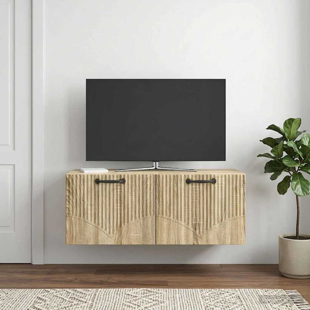 vidaXL Wandmontierter TV-Schrank Sonoma-Eiche 78,5 x 31 x 30 cm