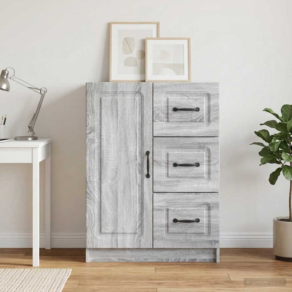 vidaXL Sideboard Graues Sonoma 66 x 34,5 x 87 cm Holzwerkstoff