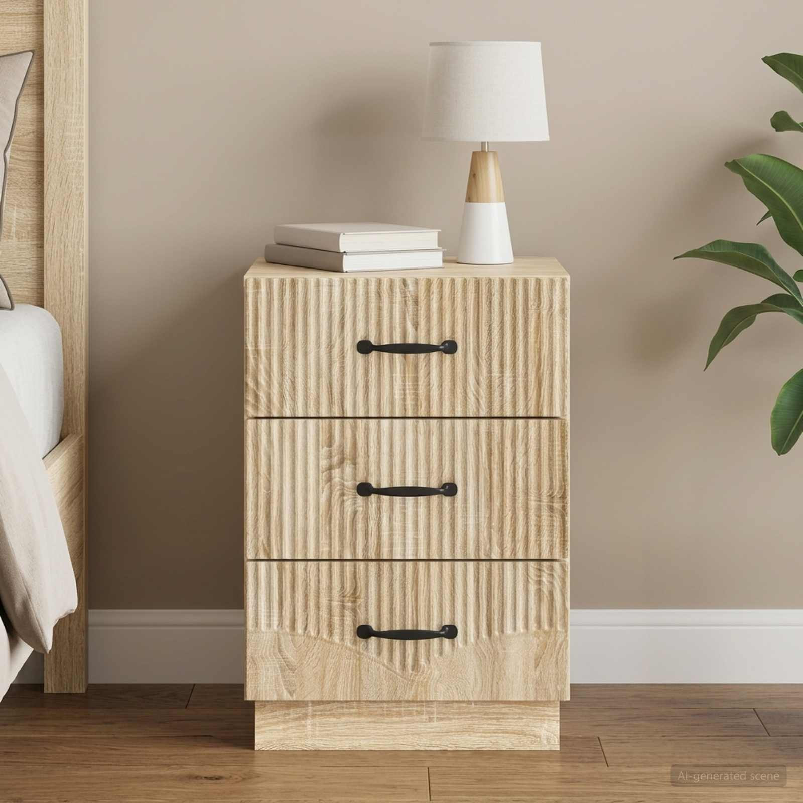 vidaXL Nachttisch Sonoma-Eiche 43 x 41 x 63,5 cm Holzwerkstoff